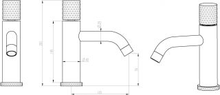 Смеситель для раковины Boheme Stick 121-WCR.2 White touch белый/хром